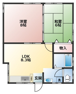 【間取り】 | コーポひまわりⅡ