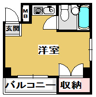【間取り】 | リバーサイドNK | 約6帖です