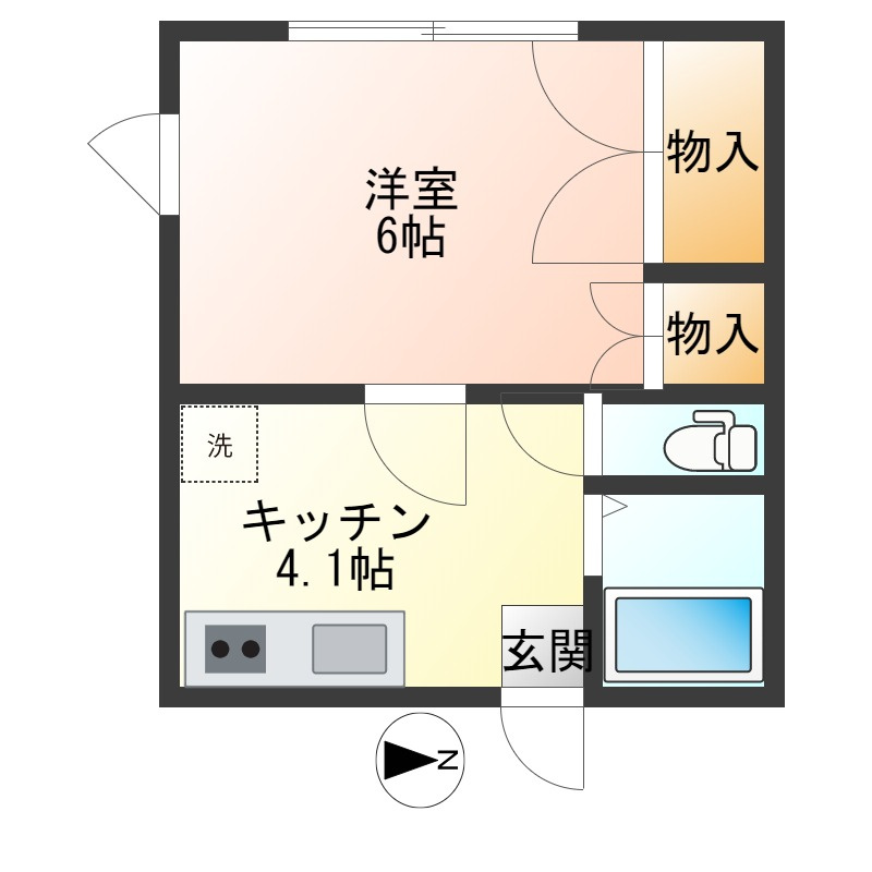 田村ハイツBの間取り