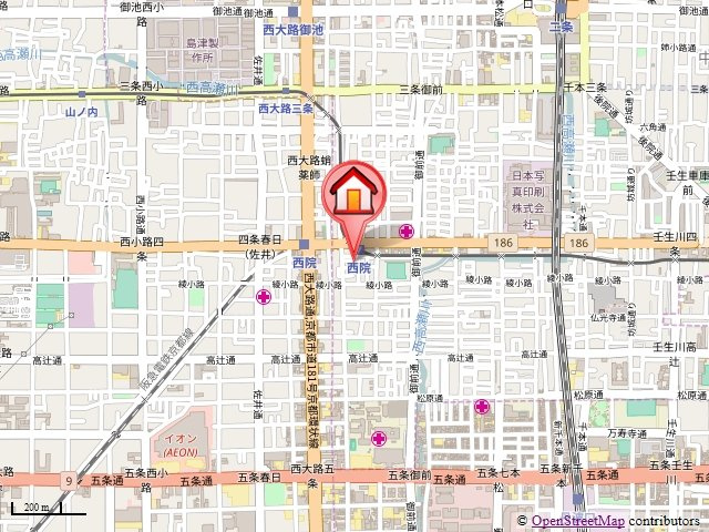 ベラジオ京都西院ウエストシティの地図