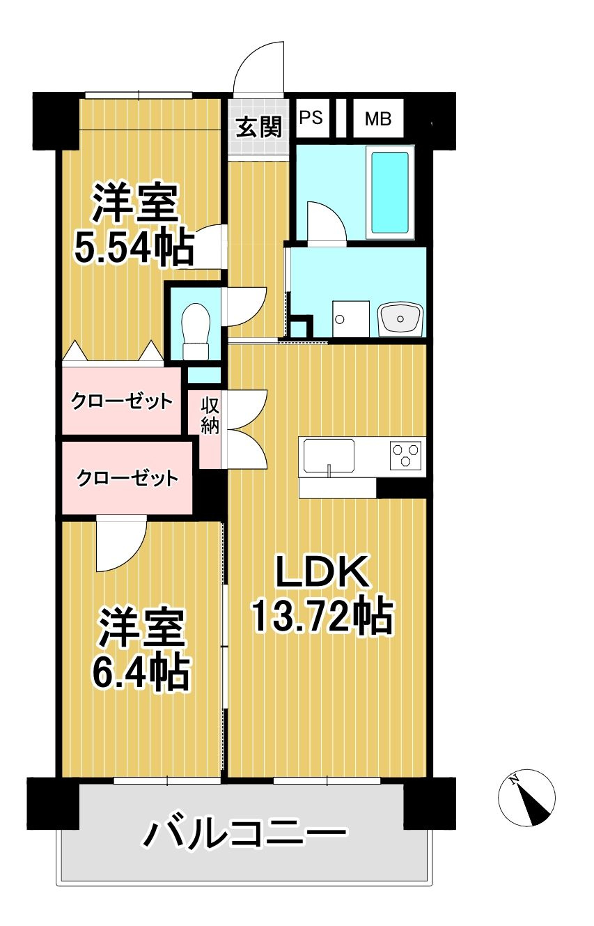 プリマヴェーラ一條【キャッシュバック対象物件】の間取り