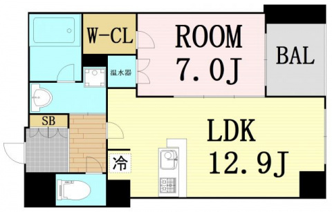グレンパーク梅田北　仲介手数料無料の間取り