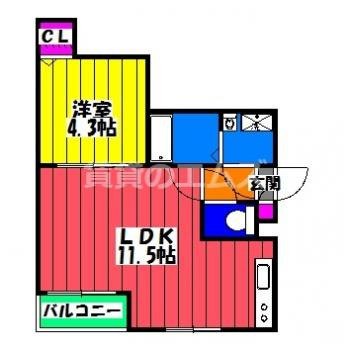 【間取り】 | リテラ平尾東 | リテラ平尾東の間取り