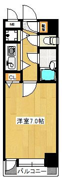 朝日プラザ久留米Ⅱの間取り