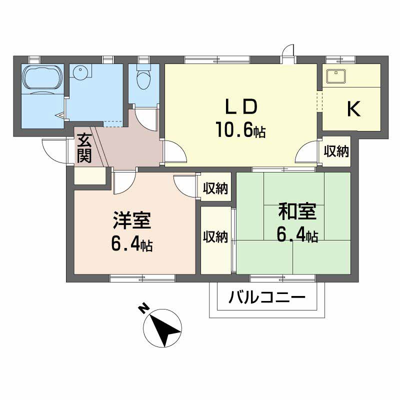 フレグランス今市の間取り