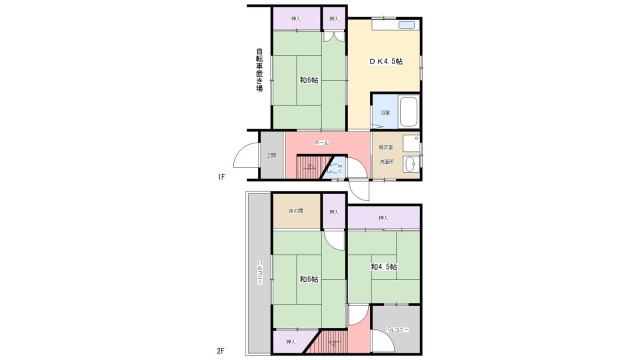 南中振一戸建て貸家の間取り
