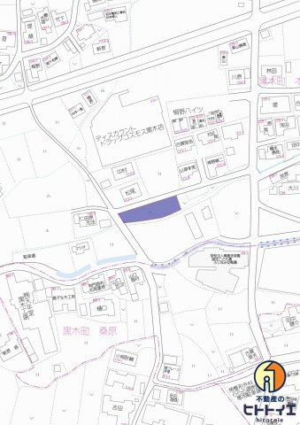 売地　八女市黒木町　コスモス　太陽光の地図