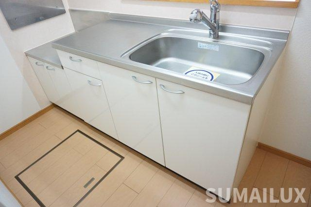 熊本市東区御領５丁目のアパートのキッチン