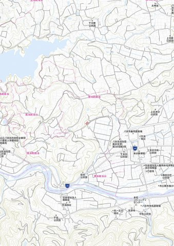 八女市　黒木町　田本　分筆　販売　広い土地の地図
