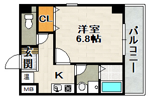 リーガルコート山本駅前の間取り