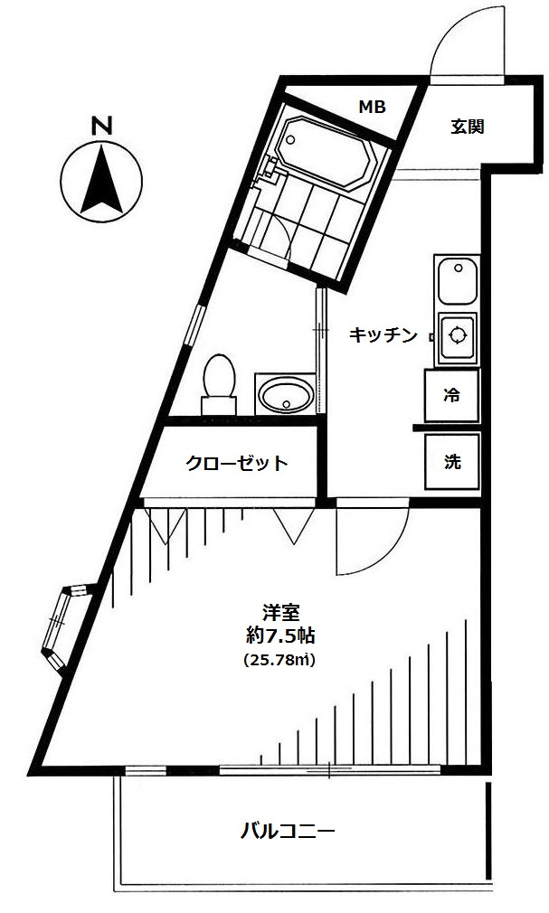 YUKI HOUSEの間取り|1K