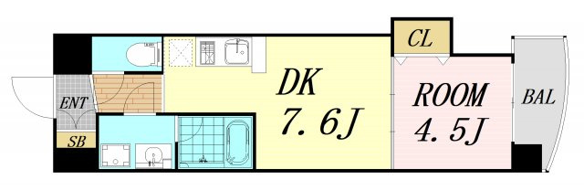 CASSIA新大阪　仲介手数料無料の間取り