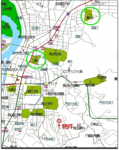 中区門田本町３丁目の地図