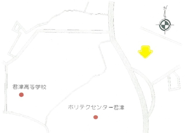 君津市坂田　事業用地の地図