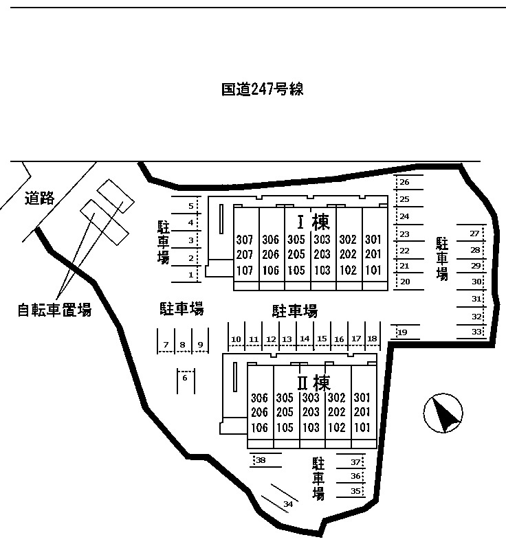 ヌーベル コリーヌⅡの区画図