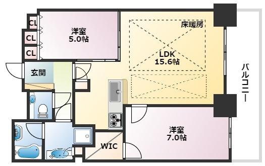【間取り】 | シティタワー神戸三宮