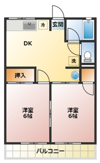 【間取り】 | シティハイム鶴田