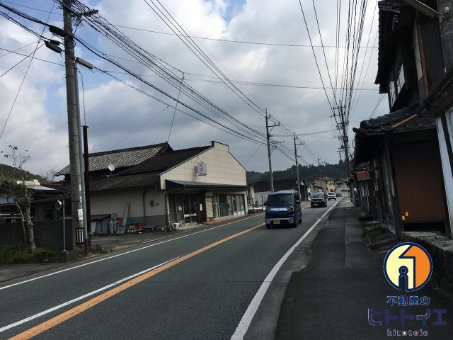 八女市　山内　土地　90坪以上の前面道路含む現地写真