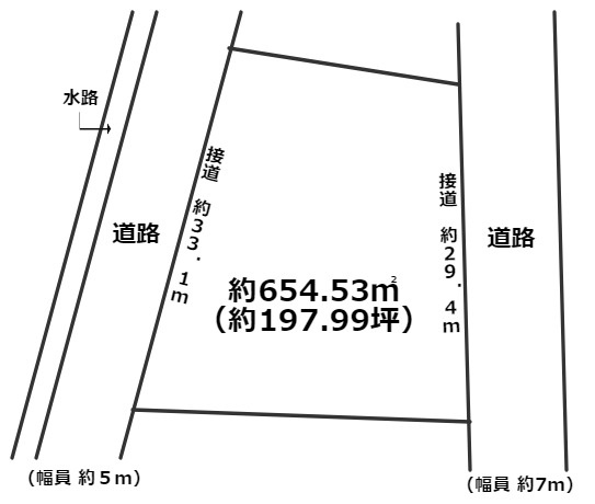高島市朽木市場197坪土地の土地図