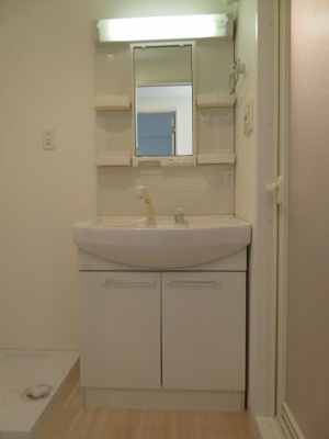【洗面所】 | アルシオネ(布施賃貸） | 明るい洗面所です