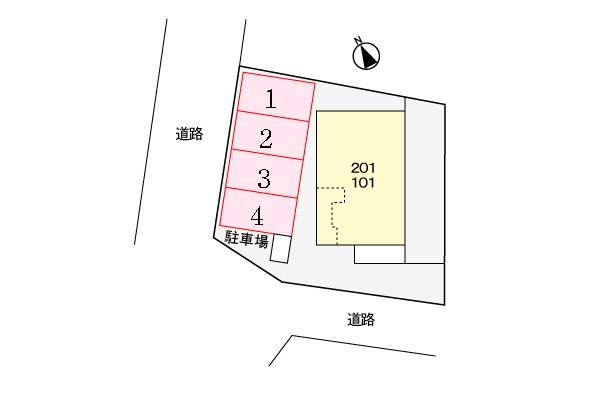 ロードサイドの区画図