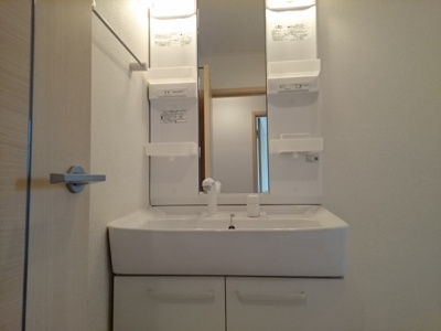 【独立洗面台】 | アクティブ・ウィングⅩ | 独立洗面台、小物を置くことができて便利です