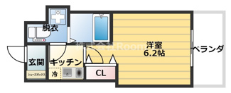 【間取り】 | ニューシティアパートメンツ西天満