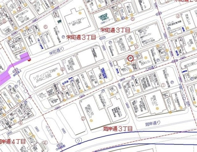 【地図】 | 栄町の事務所・物販向きテナント