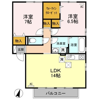 【間取り】 | メゾン・ド・パル 　Ｄ