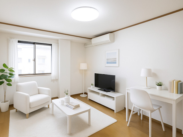 メゾンレイ天理の居間・リビング|CGで家具等を配置したもので家具等は含まれません