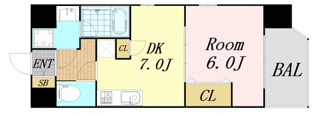 スプランディッド新大阪3　仲介手数料無料の間取り