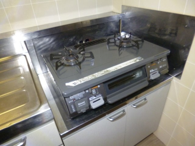 フォンティーヌBのキッチン|２口ガスコンロ