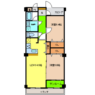 【間取り】 | さくらいマンション青島B