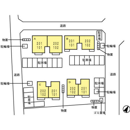 グリッターヴィヴィBの区画図