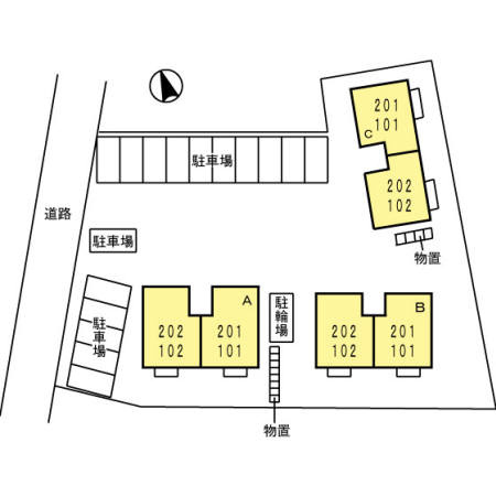 サンシルフィーBの駐車場
