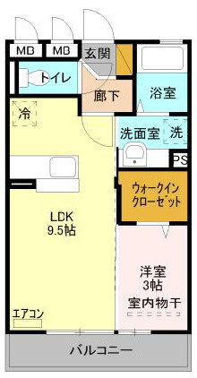 カルチェBの間取り