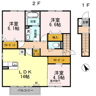 【間取り】 | Ｄ－ｒｏｏｍリリィー