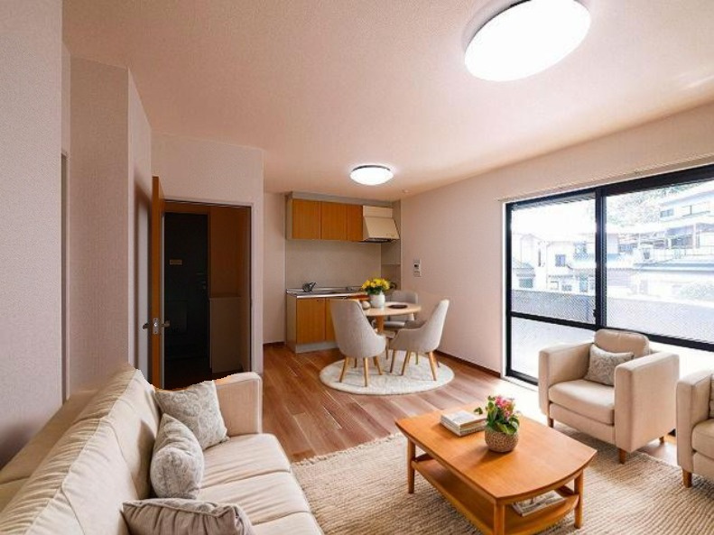 ディアス有里の居間・リビング|CGで家具等を配置したもので家具等は含まれません