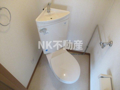 【トイレ】 | 江口コーポ（長瀬賃貸） | 落ち着いた色調のトイレです