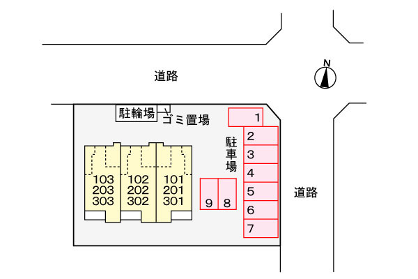 スカイレジデンスⅡの区画図