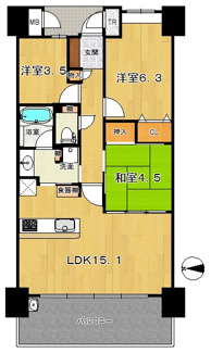 【間取り】 | ロータリーマンション大津京レアール