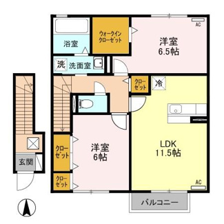 【間取り】 | プロムナードさくら　C