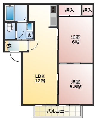 ディアス中津川　C の間取り