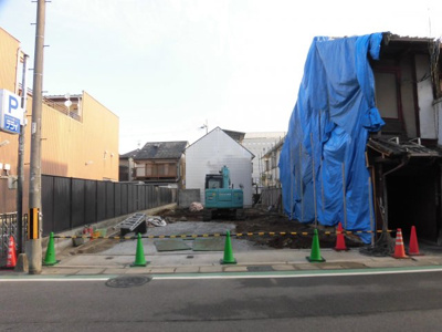 【外観】 | 大津市松本2丁目　石場駅徒歩2分の売土地 | 外観、解体作業中