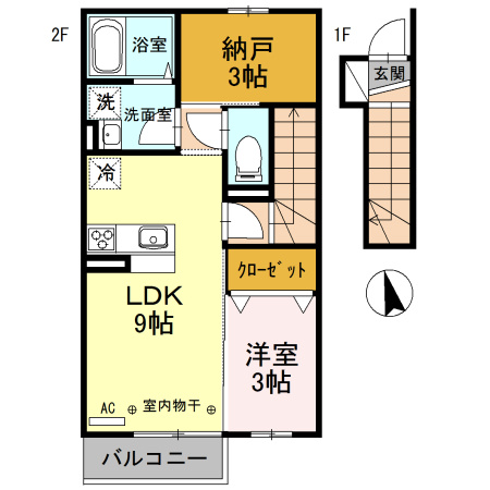 パークサイド向中野の間取り