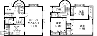 【間取り】 | ロイヤル梅園ガーデン | 3LDKの使いやすい間取り