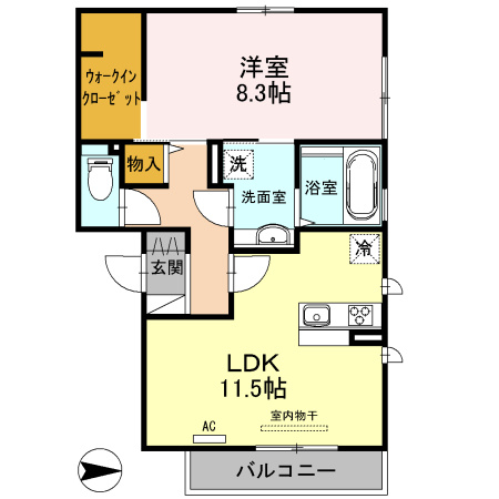 【間取り】 | ソレイユ八尾