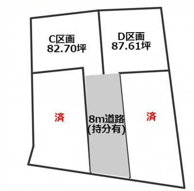 【区画図】 | 群馬県高崎市井出町 売地　D区画