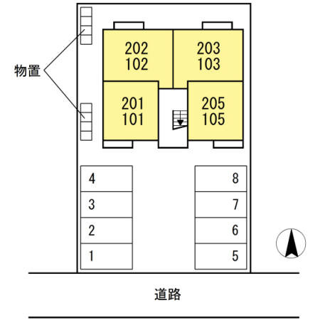 グレイスハイムの駐車場