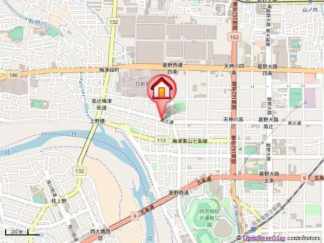 シャーメゾン高辻の地図